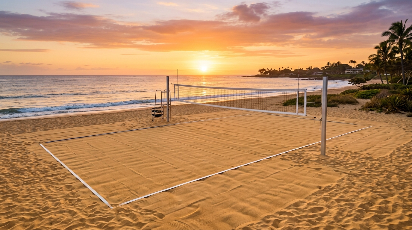 Outdoor volleyball court